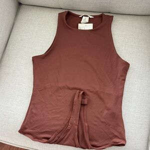 Women's Brown Sleeveless Top